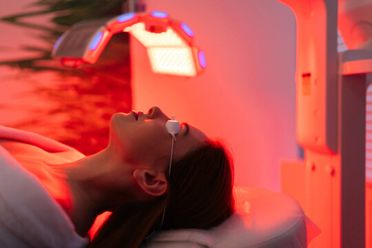 LED light therapy session